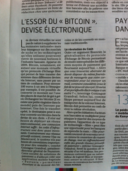 Article Les Echos 22 aout 2012