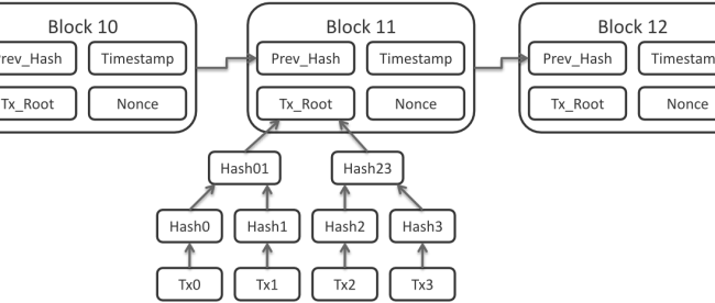 Blockchain data diagram